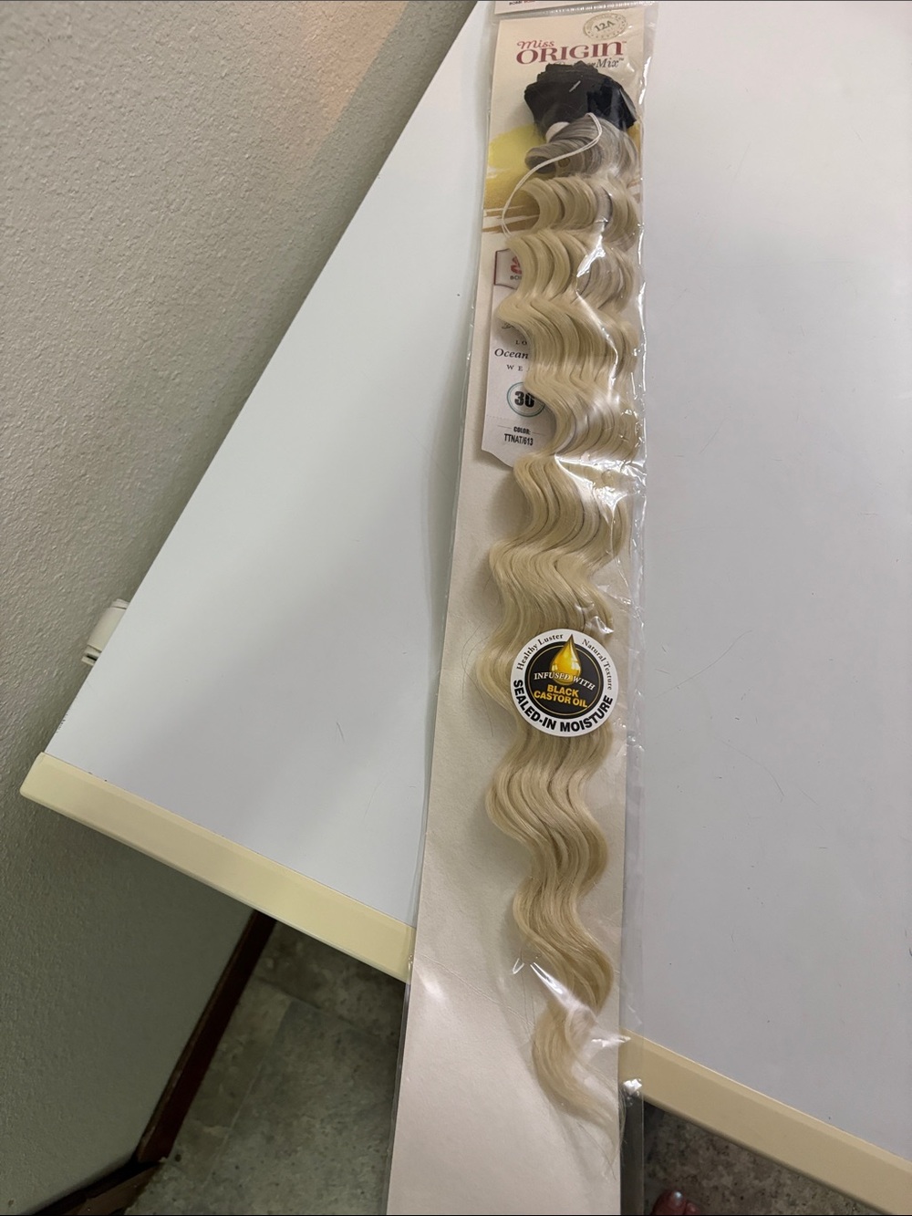 Miss Origin Blonde Wavy Synthetic Hair Weave - Light Blonde